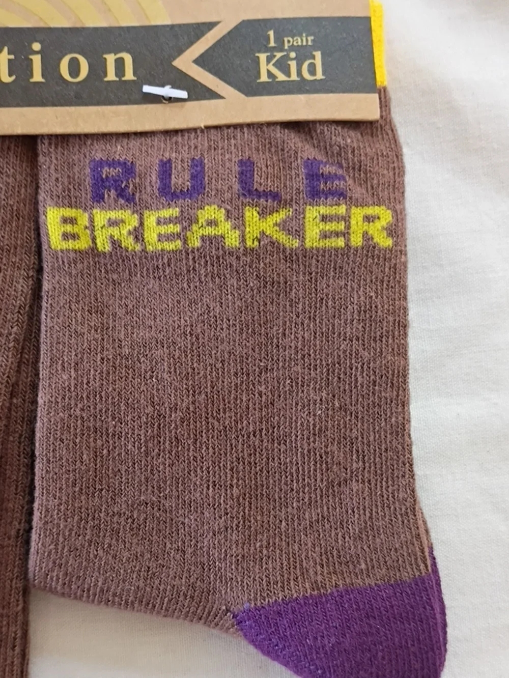 NWT Piero Liventi Daddy & Me Brown 'Rule Breaker And Rule Breaker Socks Set